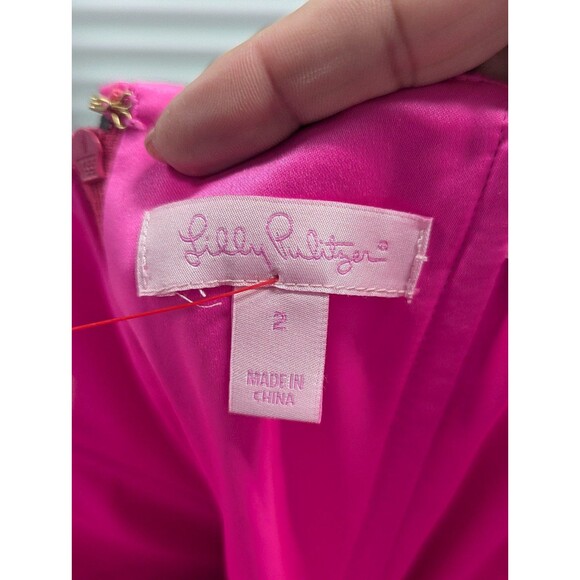Lilly Pulitzer Size 2 Pink Floral Fit and Flare Strapless mini dress - Picture 7 of 8